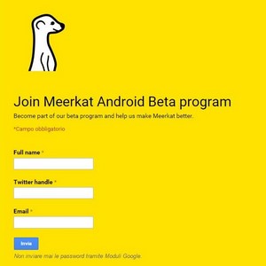 meerkat android - form